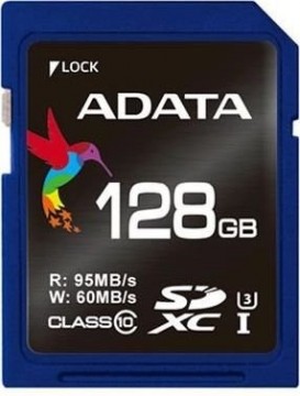 ADATA 128GB SDXC UHS-I U3 V30S Memory Card