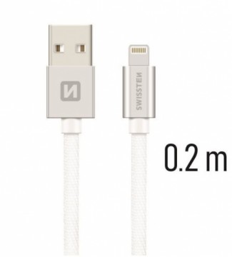 Swissten Textile Fast Charge 3A Lightning Data and Charging Cable 20 cm