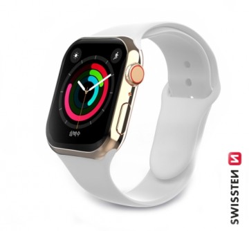 Swissten Silikona Siksniņa priekš Apple Watch 1/2/3/4/5/6/SE / 38 mm / 40 mm / Balta