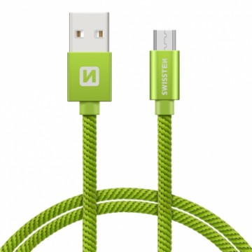 Swissten Textile Universāls Micro USB Datu un Uzlādes Kabelis 1.2m