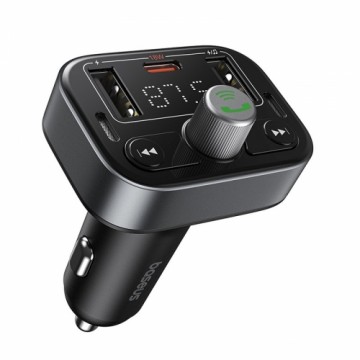 Baseus S-09 Автомобильный FM-трансмиттер Bluetooth 5.3 / 2x USB + USB-C