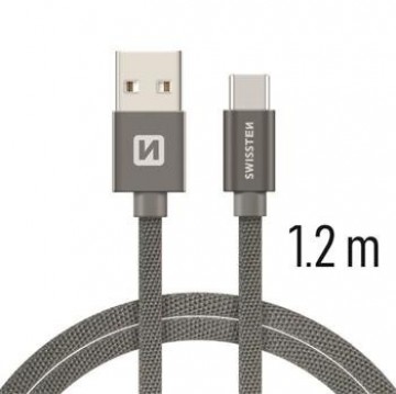 Swissten Textile Universal Quick Charge 3.1 USB-C Data and Charging Cable 1.2m