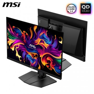 MSI MAG 271QPXDE QD-OLED E2 Gaming Monitor - 240 Hz, 0,03ms GTG MSI OLED Care 2.0, HDMI 2.1 mit 48Gbps Bandbreite, 120Hz , VRR und ALLM Unterstützung