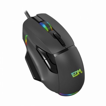 LED Gaming Mouse EDM 07753 for players Black 7200 dpi