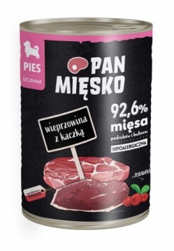 Pan MiĘsko Pan Meat Pork with Duck - wet food for puppies - 400 g