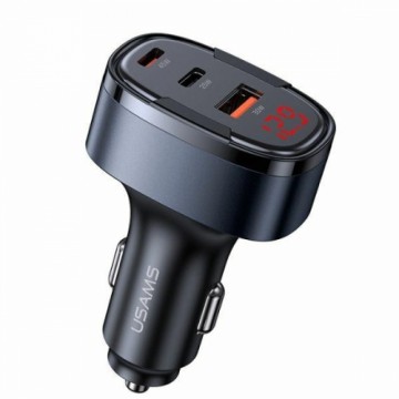 USAMS Ład. sam. 1xUSB+2xUSB-C C42 100W  Fast Charge czarny|black (CC257)