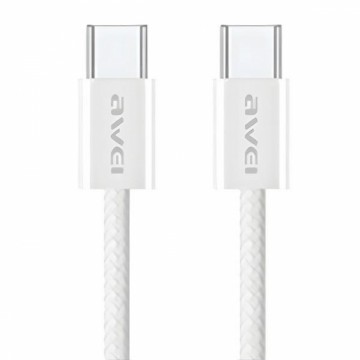 AWEI kabel CL-219T USB-C na USB-C 60W biały|white iPhone 15