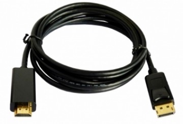 Brackton DisplayPort Male - HDMI Male 1.5m Black 4K