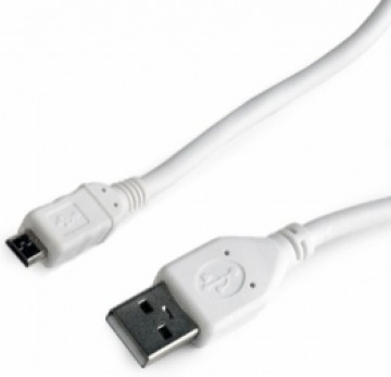 Kabelis Gembird USB Male - MicroUSB Male 1m White