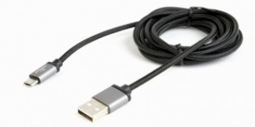 Gembird cotton braided micro USB cable 2.0 1.8M Black