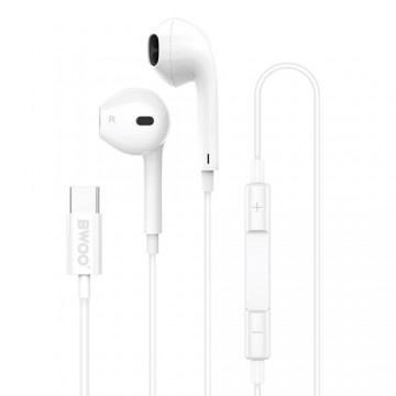 BWOO wired earphones HF175 For iPhone 15 USB-C digital interface white