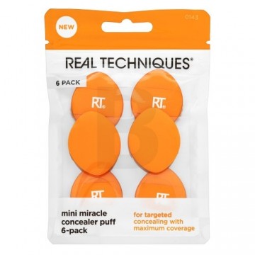 Real Techniques Mini Miracle Concealer Puff 6 iepakojums