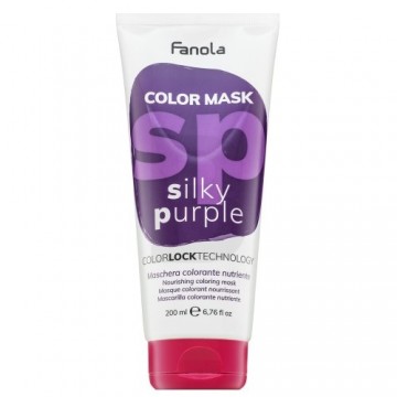 Fanola Color Mask barojoša maska ar krāsu pigmentiem, lai atdzīvinātu krāsu Silky Purple 200 ml