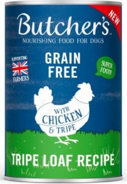 Canned food for dogs : Butchers DOG Original Tripe with chicken and tripe pate 400g