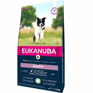 Dry food for puppies - Eukanuba Puppy & Junior, Small & Medium, Lamb & Rice, 2.5 kg