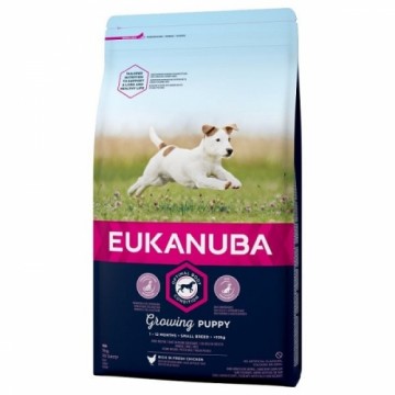 Sausa barība kucēniem - Eukanuba Puppy & Junior, Small, Chicken, 3 kg