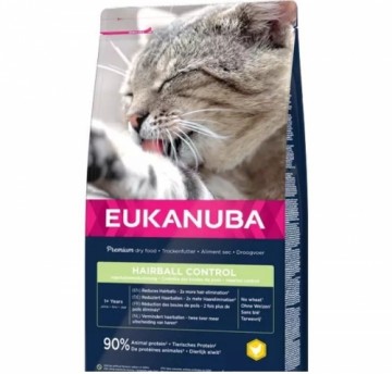 Sausā barība kaķiem - Eukanuba CAT Adult HAIRBALL CONTROL Chicken 10KG