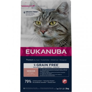 Dry food for cats - Eukanuba CAT Senior GRAIN FREE Salmon 2KG