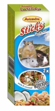 Placek Papildbarība grauzējiem – Avicentra Sticks nutty for small rodents, 2x60g