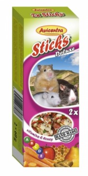 Placek Papildbarība grauzējiem – Avicentra Sticks honey for small rodents, 2x60g