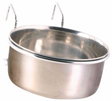 Feed : Trixie Stainless steel bowl with holder, 600 ml|ø 12 cm