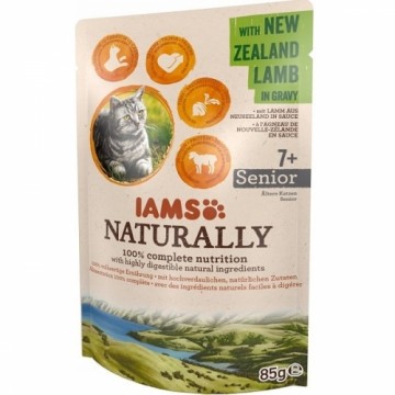 Canned cat food : IAMS CAT Naturally Senior Lamb in gravy 85gr.