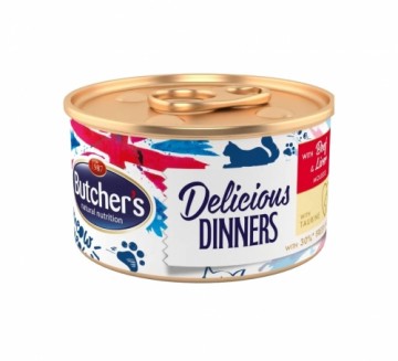 Canned cat food - Butchers WCC Classic DD beef|liver mousse 85g