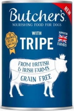 Canned food for dogs : Butchers DOG Original Tripe Mix pate 400g