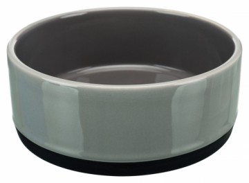 Bļoda dzīvniekiem, keramika : Trixie Bowl, rubber band, ceramic, 0.75 l|ø 16 cm, grey