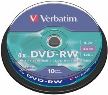 Verbatim Матрицы DVD-RW SERL 4.7GB 4x 10 Pack Spindle