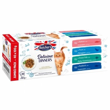 Kaķu barība Butcher's Delicious Dinners Zivs 40 x 100 g