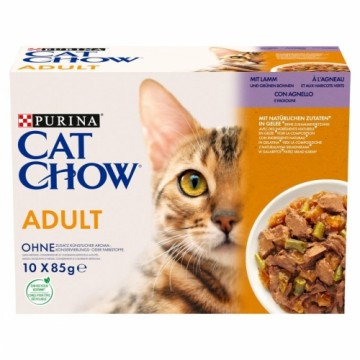 Kaķu barība Purina Cat Chow Adult 1+ Jēra gaļa 10 x 85 g