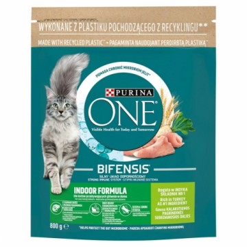 Kaķu barība Purina One Bifensis Adult Indoor Pieaugušais Turcija 800 g