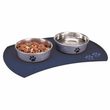 Dog Feeder Trixie 24568 Blue Silicone Silica