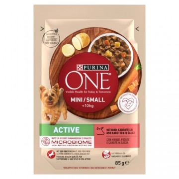 Purina Nestle Purina ONE MINI Dog Active GiG wołowina, ziem. 85g