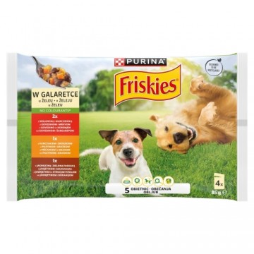 Purina Nestle PURINA FRISKIES ADULT Wołowina,Kurczak,Jagnię 4x85g