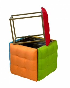 Puff-transformer 5in1 - 5 stools in 1 multicolour pouffe