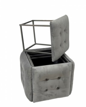 Go Gift Puff-transformer 5in1 - 5 stools in 1 pouffe grey velvet