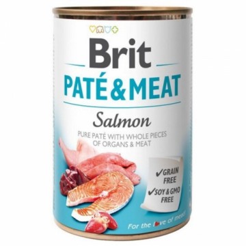 Karma BRIT PATÉ & MEAT z łososiem mokra karma dla psa 400g