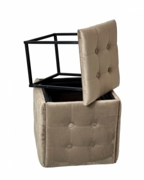 Go Gift Puff-transformer 5in1 - 5 stools in 1 pouffe cappuccino velvet 2284