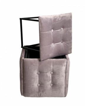 Puff-transformer 5in1 - 5 stools in 1 pouffe powder pink velvet 2269