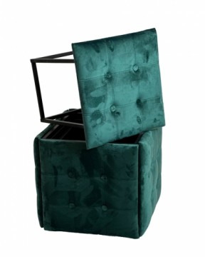 Puff-transformer 5in1 - 5 stools in 1 pouffe bottle green velvet