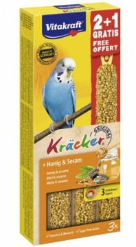 VITAKRAFT Kräcker Honey and sesame - treats for budgerigar - 2 + 1 pcs.