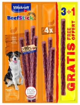 VITAKRAFT Beef Stick Turkey - dog treat - 3 + 1