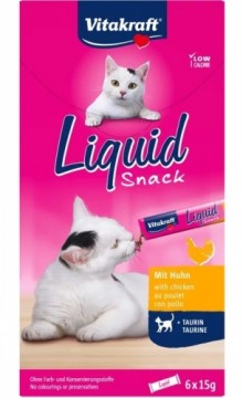 VITAKRAFT Liquid Snack Chicken - cat treats - 6 x 15g