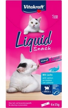 VITAKRAFT Liquid Snack Salmon - cat treats - 6 x 15g