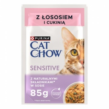 Purina Nestle PURINA Cat Chow Sensitive Salmon and Zucchini - wet cat food - 4 x 85g