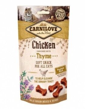 CARNILOVE Semi-Moist Snack Chicken & Thyme - Cat treat with chicken and thyme - 50 g