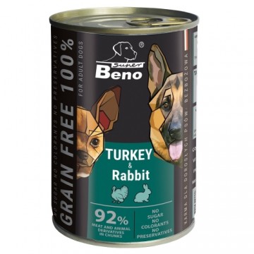 Certech SUPER BENO Turkey and rabbit - wet dog food - 415g