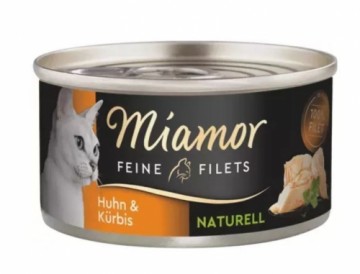 MIAMOR Feine Filets Naturell Chicken with pumpkin - wet cat food - 80g